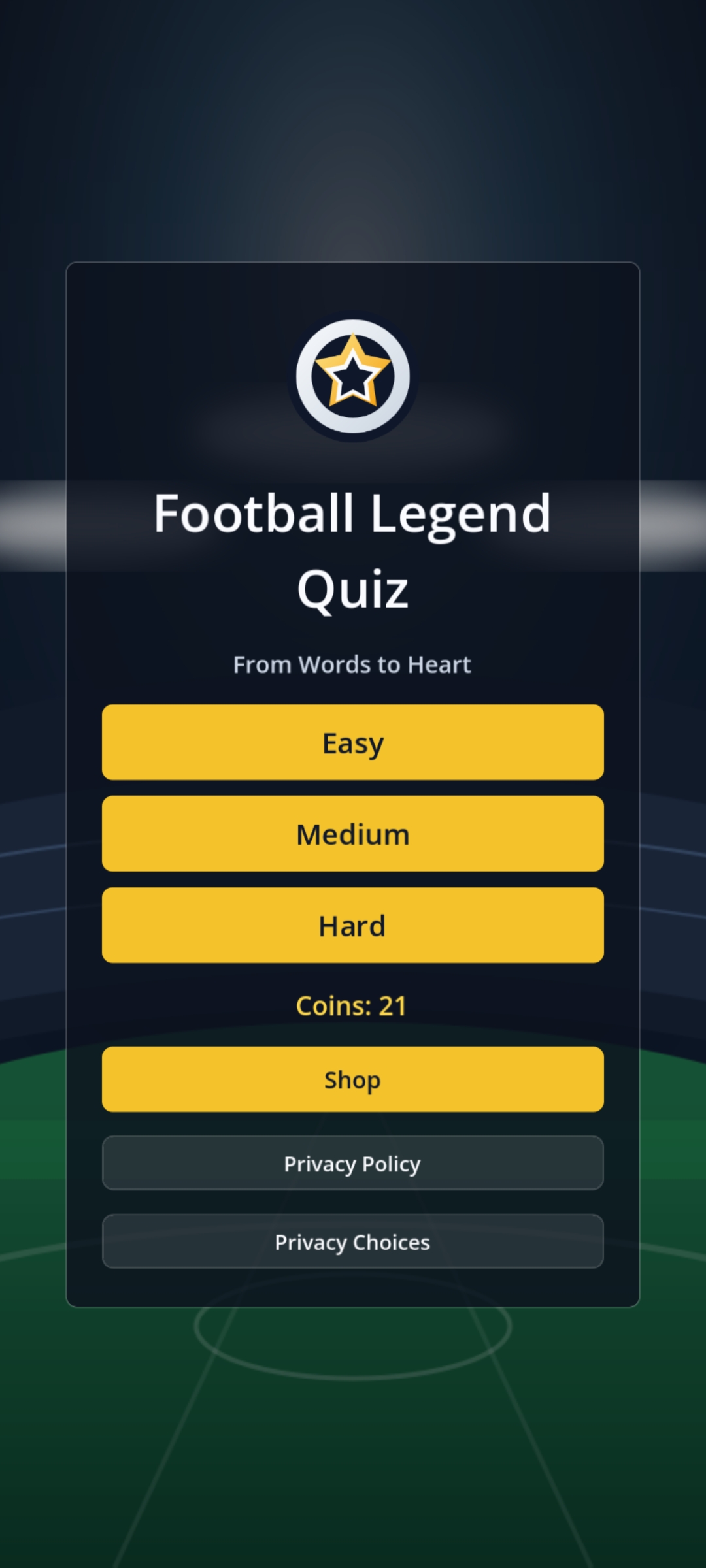 Football Legend Game: Trivia